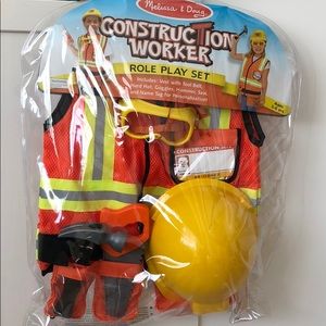 Melissa and Doug Construction Worker Costume. New!